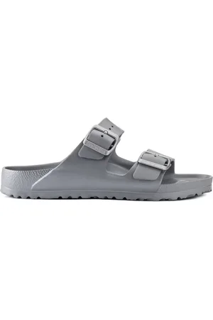 Birkenstock Sliders, female, , Size: 8 US Silver EVA Sandals Classic Style