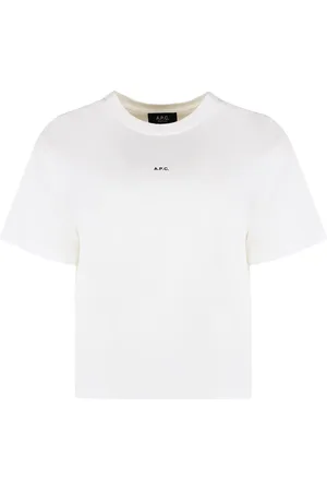 A.P.C. T-Shirts, female, , Size: L Ribbed crew-neck cotton T-shirt