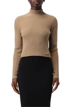 Michael Kors Turtlenecks, female, , Size: M Ribbed Mock Neck Sweater