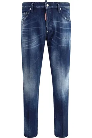 Dsquared2 Slim-fit Jeans, male, , Size: XL Classic Cotton Skater Jeans with Leather Patch