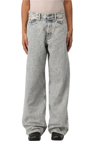 Acne Studios Wide Jeans, female, , Size: 3XS Acid Wash Wide Leg Jeans