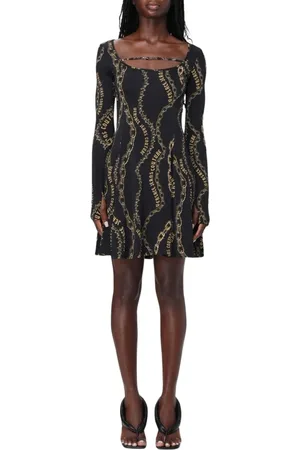 VERSACE Short Dresses, female, , Size: S Chain Print Mini Dress