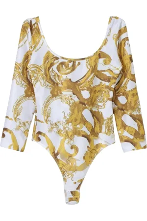 VERSACE Body, female, , Size: XS Baroque Print Bodysuit Shorts Set