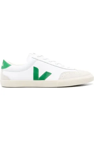 Veja Sneakers, male, , Size: 7 US /Green Leather Sneaker Panelled Design