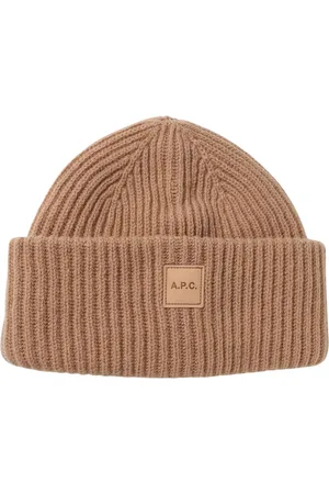 A.P.C. Beanies, female, , Size: M Ribbed Knit Wool Beanie