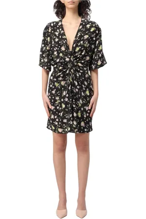 Zadig & Voltaire Short Dresses, female, , Size: XS Floral Mini Dress Twisted Front