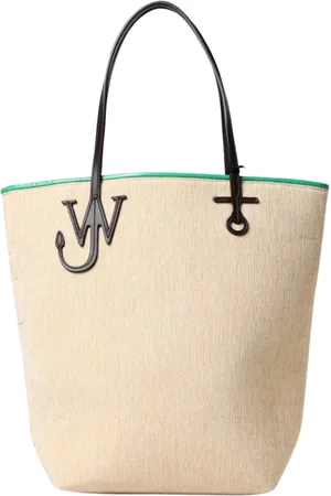 J.W.Anderson Tote Bags, female, , Size: ONE SIZE Anchor Detail Tote Bag in Khaki