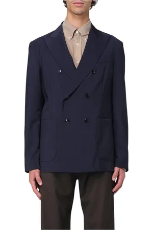 BARENA Blazers, male, , Size: L Navy Classic Fit Blazer