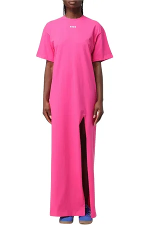 Msgm Maxi Dresses, female, , Size: XS Elegant Side Slit Dress