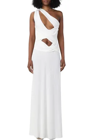 Alberta Ferretti Maxi Dresses, female, , Size: XS Elegant One-Shoulder Maxi Dress
