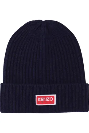 Kenzo Beanies, female, , Size: ONE SIZE Ribbed Knit Beanie with Logo