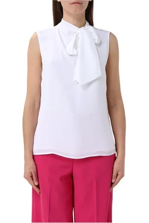 Liu Jo Sleeveless Tops, female, , Size: XS Pink Bow Neck Blouse