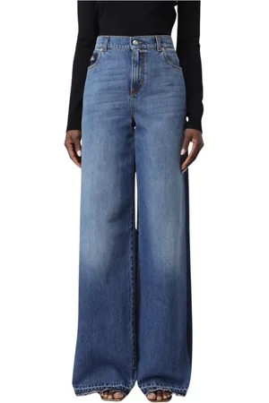 Alexander McQueen Wide Jeans, female, , Size: W26 Stylish Wide Leg Jeans
