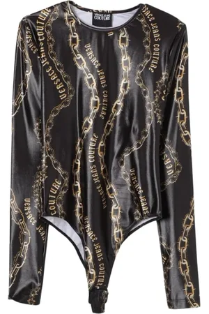 VERSACE Body, female, , Size: S Chain Print Bodysuit Woman