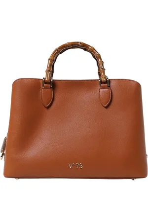 V°73 Tote Bags, female, , Size: ONE SIZE Leather Tote Bag with Bamboo Handle