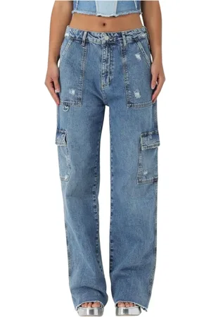 Chiara Ferragni Loose-fit Jeans, female, , Size: XS Distressed Utility Jeans for Women