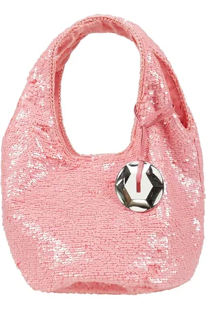 J.W.Anderson Handbags, female, , Size: ONE SIZE Sequin Shopper Handbag with Metallic Charm