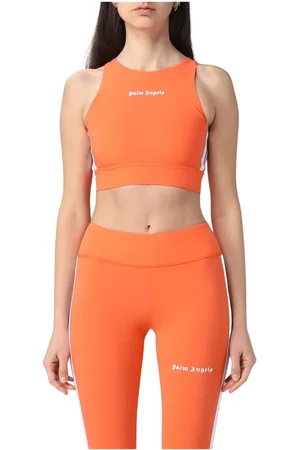 Palm Angels Sport Bras, female, , Size: S High Neck Slim Fit Sport Top