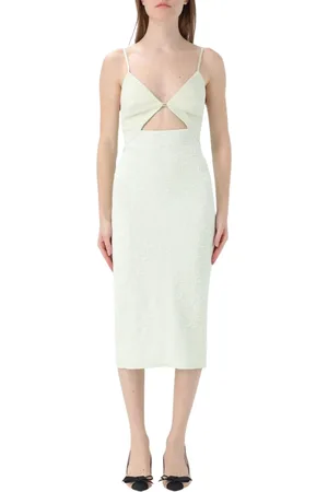 Elisabetta Franchi Midi Dresses, female, , Size: XL Lace Midi Dress Mint Women Fashion
