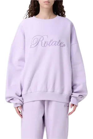 ROTATE Sweatshirts, female, , Size: XS Violet Embroidered Sweatshirt