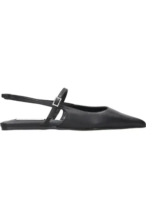 Steve Madden Ballerinas, female, , Size: 7 US Leather Ballerinas with Instep and Back Strap