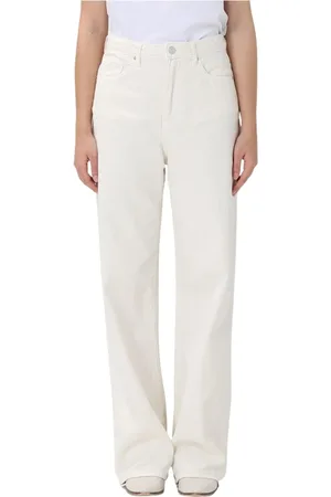 Armani Exchange Wide Jeans, female, , Size: W30 Beige Wide Leg Pants