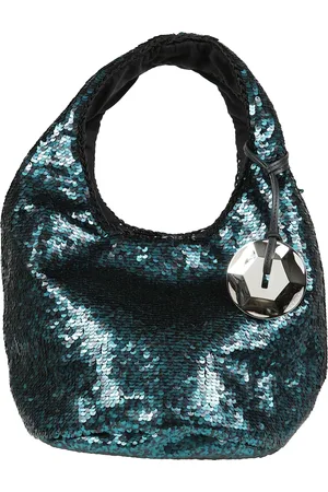 J.W.Anderson Handbags, female, , Size: ONE SIZE Sequin Shopper Handbag with Metallic Charm