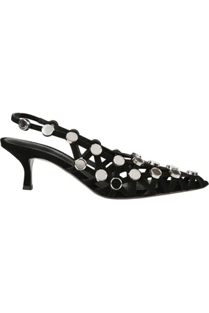 The Attico Pumps, female, , Size: 9 US Grid Pumps with Back Strap and Elastic Heel Band