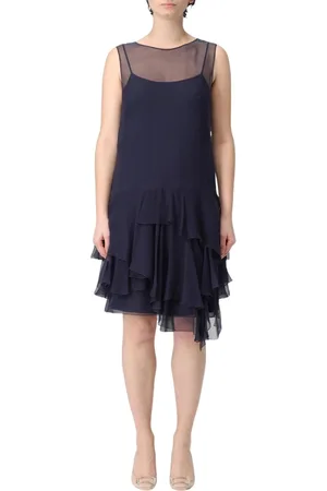 Alberta Ferretti Short Dresses, female, , Size: S Ruffle Asymmetrical Hem Dress