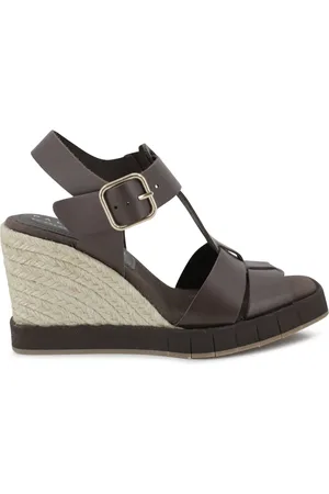 Paloma Barceló Wedges, female, , Size: 9 US Leather Wedge Sandals Carla Espadrilles