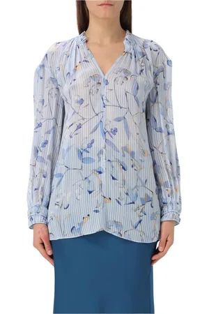 HUGO BOSS Blouses, female, , Size: M Elegant Floral Silk Blouse