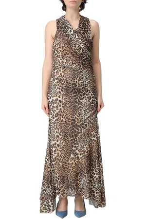 Ganni Maxi Dresses, female, , Size: S Leopard Print Maxi Dress