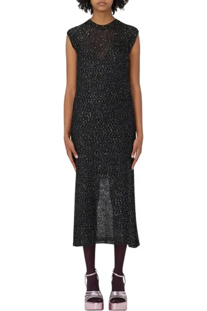 Msgm Midi Dresses, female, , Size: M Sequin Midi Dress