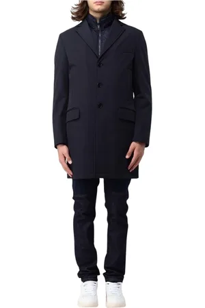 FAY Single-Breasted Coats, male, , Size: XL Detachable Liner Overcoat