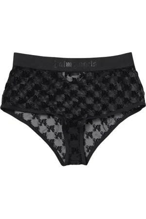 Palm Angels Bottoms, female, , Size: S Velvet Logo Shorts