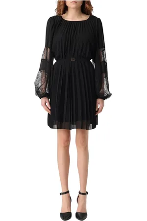 Twin-Set Short Dresses, female, , Size: M Elegant Lace Sleeves Mini Dress