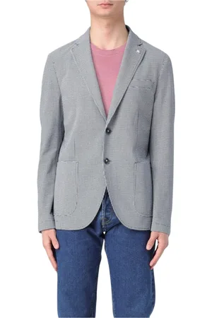 Manuel Ritz Blazers, male, , Size: M Gingham Check Blazer