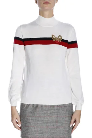 VIVETTA Turtlenecks, female, , Size: 2XS Jewel Bow Detail Pullover Sweater