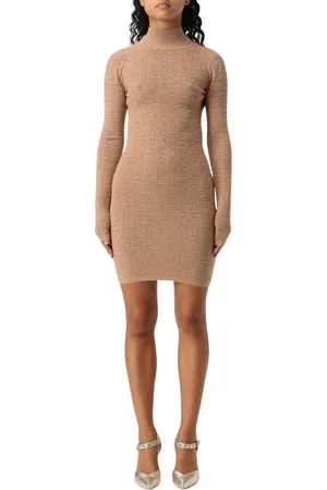 Elisabetta Franchi Knitted Dresses, female, , Size: L Chic Geometric Knit Mini Dress
