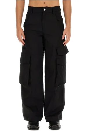 GCDS Wide Trousers, male, , Size: 3XS Cargo Pants Regular Fit Cotton Elastane