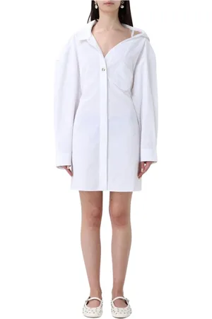 Jacquemus Shirt Dresses, female, , Size: S Midi Dress with Pleats
