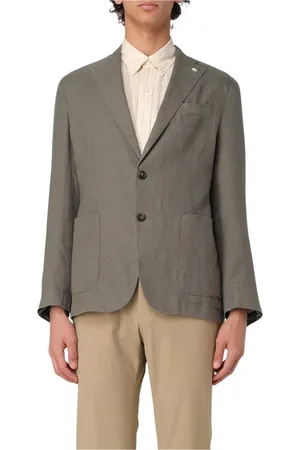 Manuel Ritz Blazers, male, , Size: 3XL Linen Blazer Jacket