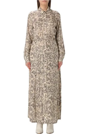 Golden Goose Maxi Dresses, female, , Size: S Floral Print Silk Maxi Dress