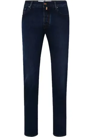 Jacob Cohen Slim-fit Jeans, male, , Size: W37 Dark Bard Jeans with Contrast Stitching