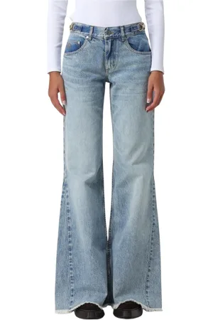 Stella McCartney Flared Jeans, female, , Size: W28 Chain Detail Wide Leg Jeans