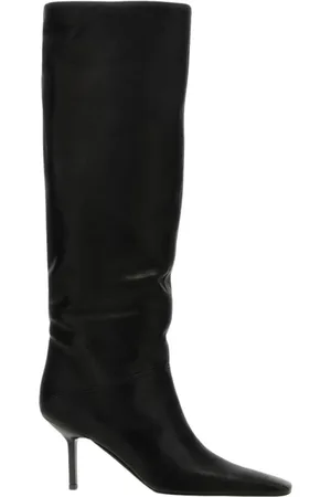Armarium Heeled Boots, female, , Size: 7 US Chic Leather Slouch Boots