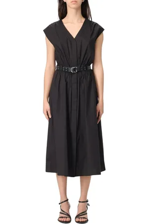 Michael Kors Midi Dresses, female, , Size: XS Sleeveless Midi Dress with Belt
