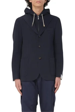 ELEVENTY Blazers, male, , Size: XL Hooded Blazer Jacket