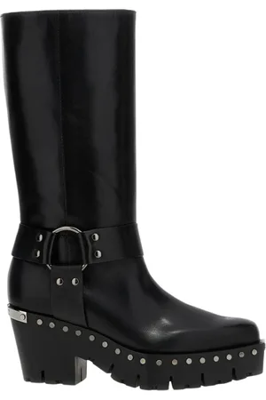 Jimmy Choo Heeled Boots, female, , Size: 8 US Studded Leather Boots for Women