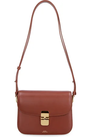 A.P.C. Cross Body Bags, female, , Size: ONE SIZE Leather Crossbody Bag with Interlocking Closure